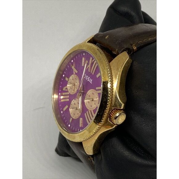 Fossil Cecile AM4549 Women's Brown Leather Analog Dial Quartz Wrist Watch VK581 - Picture 4 of 12